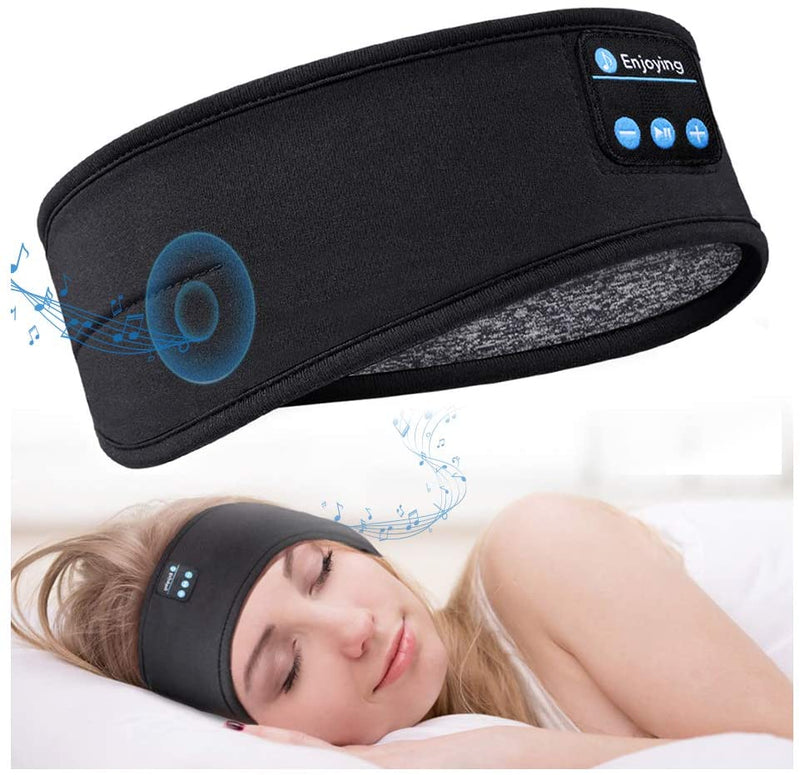 Fones de ouvido bluetooth para dormir com headband esportiva elástica confortável - Lumixbrasil